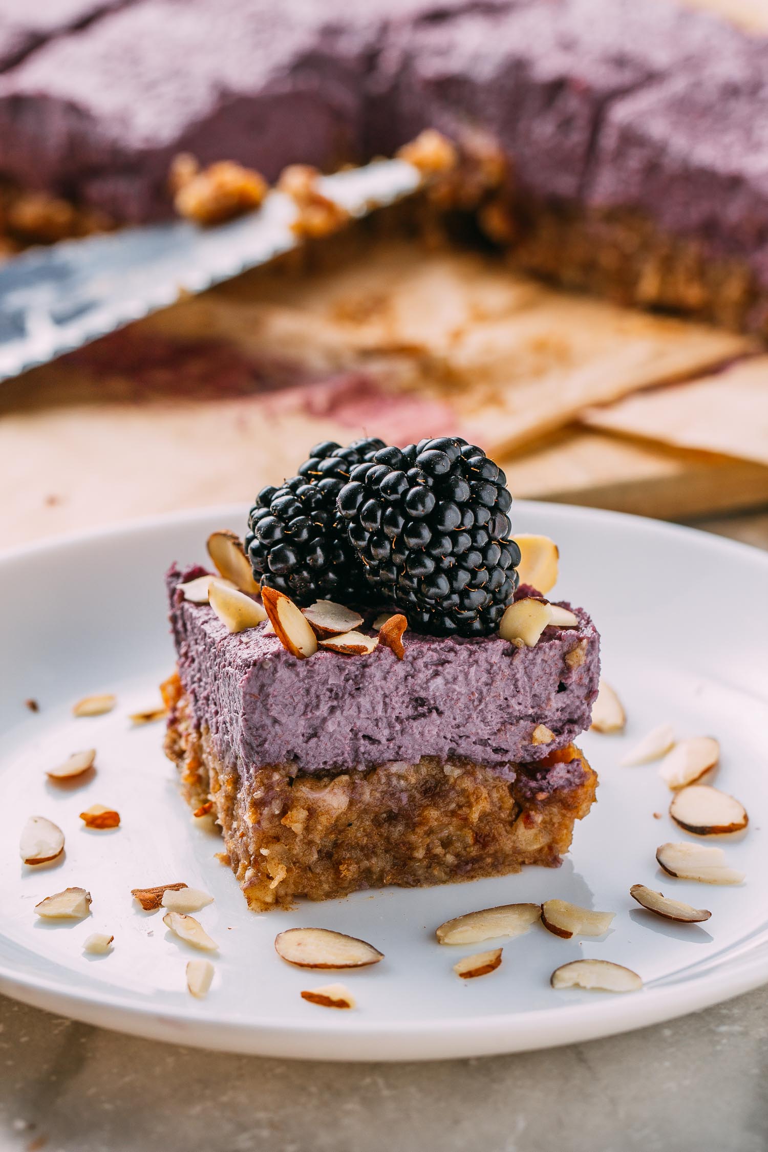 NoBake Blackberry Dream Bars Recipe VEEG