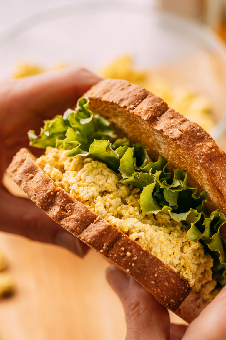 Easy Vegan Tofu Egg Salad Sandwich (GlutenFree) Recipe VEEG