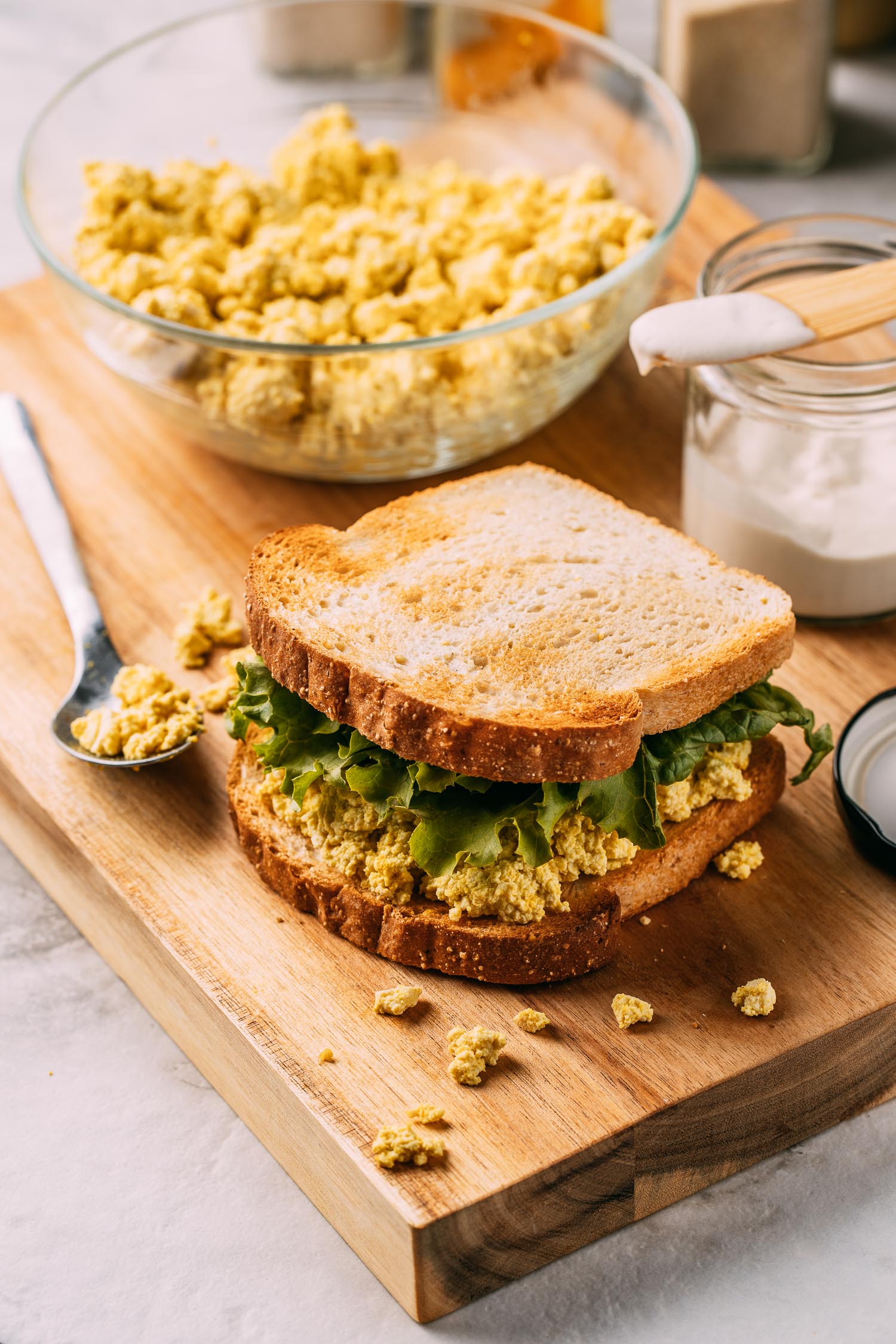 Easy Vegan Tofu Egg Salad Sandwich (GlutenFree) Recipe VEEG