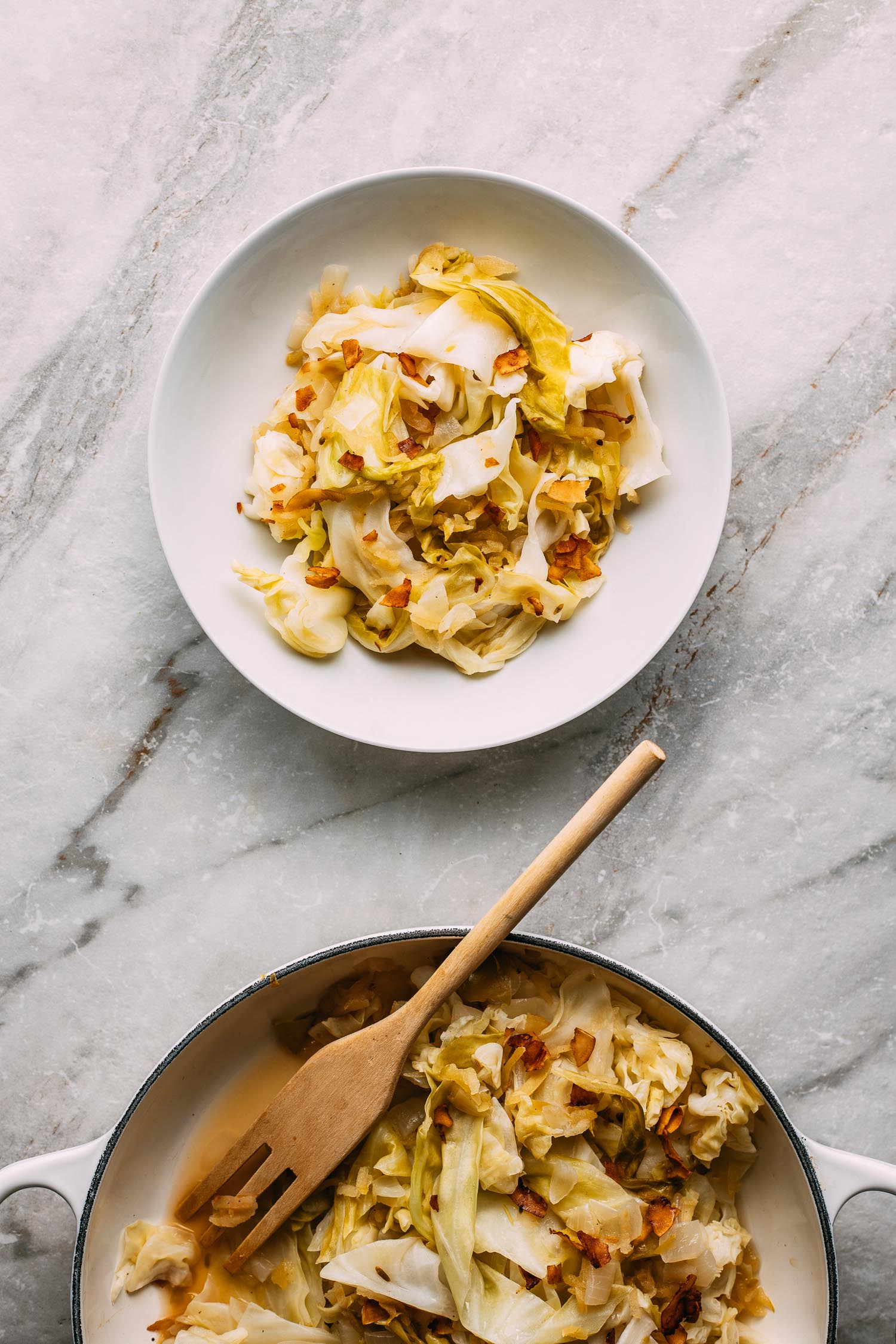Fried Cabbage with Apples and Fakin' Bacon OilFree Recipe VEEG